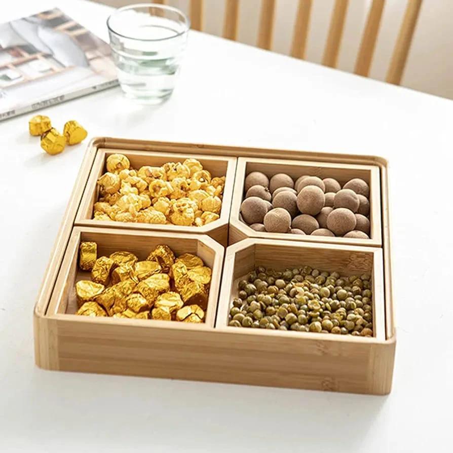 Bamboo Serving Tray Set