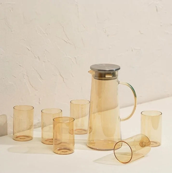 Unique Glass Beverage Pitcher Carafe