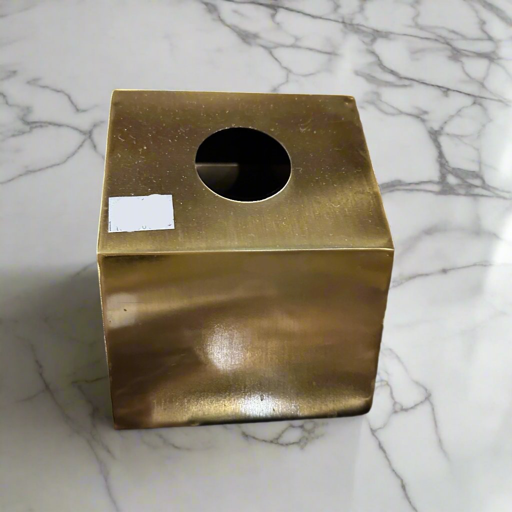 Golden Tissue Box Holder